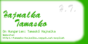hajnalka tamasko business card